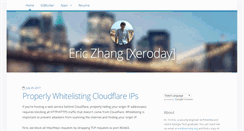 Desktop Screenshot of ericzhang.me